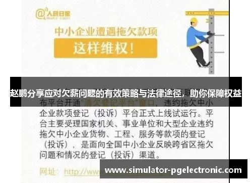 赵鹏分享应对欠薪问题的有效策略与法律途径，助你保障权益